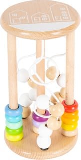 Small Foot Wooden Rattle Motor Skills Spiral Rai