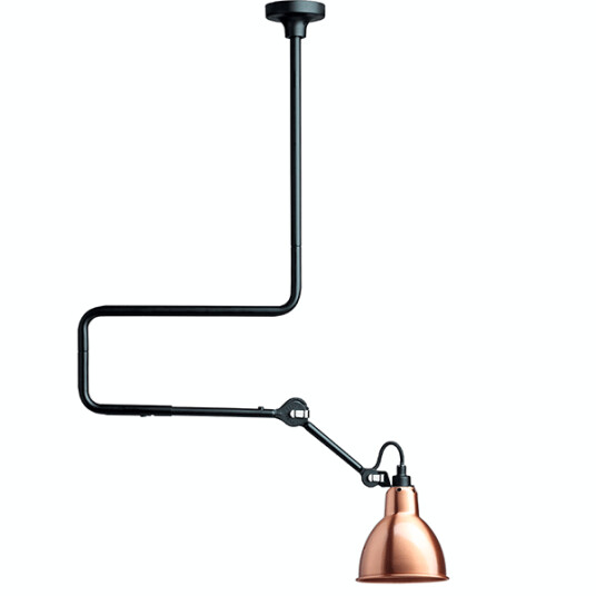 Lampe Gras N312 Taklampe Matt Sort & Kobber