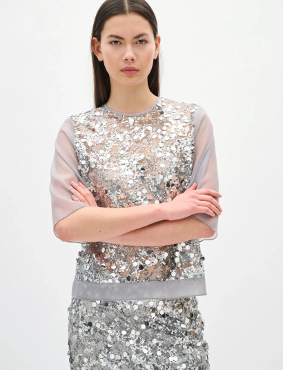 InWear Davinaiw Blouse - Silver - 36 InWear Davinaiw Blouse - Silver - 36