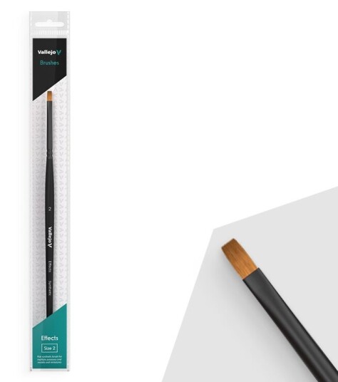Vallejo Pensel Flat Brush Synthetic 2