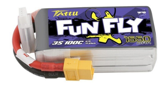 Gens 3s  1550mAh -100C - Gens Ace FunFly XT60