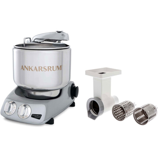 Ankarsrum AKM 6230 kjøkkenmaskin + Grønnsakskutter, jubilee silver Ankarsrum AKM 6230 kjøkkenmaskin + Grønnsakskutter, jubilee silver