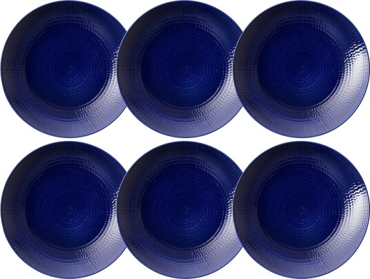 Blå Eld Tallerken 23 cm 6 pk Blå