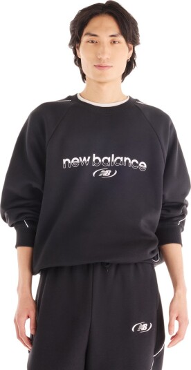 New Balance Trackside Fleece Crew Black L New Balance Trackside Fleece Crew Black L