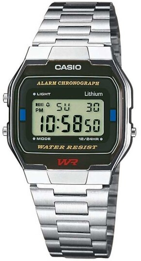 Casio Herreklokke A163WA 1QES Collection Stål 36.8x33 mm