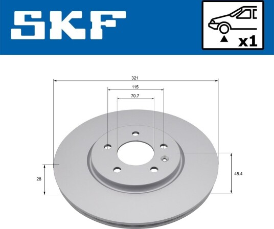 Bremseskive SKF VKBD 81394 V1