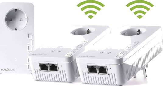 Devolo Magic 2 WiFi 6 Powerline Kit WiFi 2400 Mbit/s Multirom Startpakke Devolo Magic 2 WiFi 6 Powerline Kit WiFi 2400 Mbit/s Multirom Startpakke