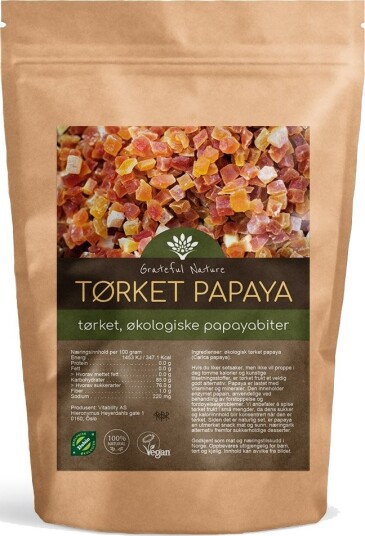 Tørket Papaya i terninger 250 g Tørket Papaya i terninger 250 g