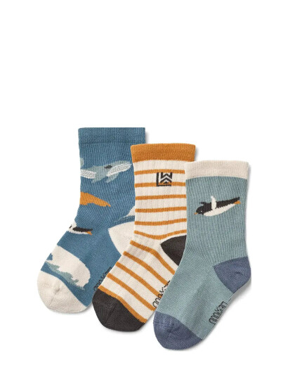 Liewood Silas Socks 3-Pack - Multi/patterned - 17/18