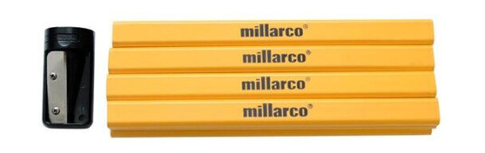 Millarco Tømrerblyant 12 stk. med spisser