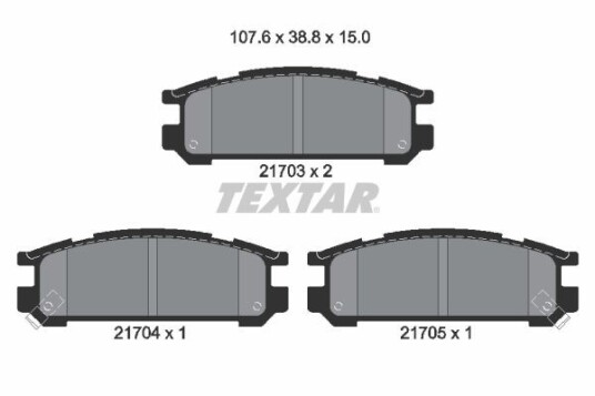 Bremseklosser TEXTAR 2170301 Bremseklosser TEXTAR 2170301