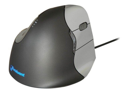 Evoluent VerticalMouse 4 Ergonomisk Kablet Mus med Laser for Høyrehendte - Grå