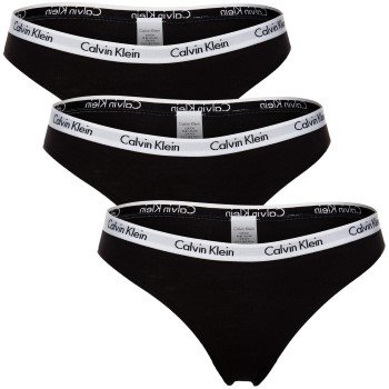 Calvin Klein Truser 3P Carousel Bikinis Svart bomull Large Dame Calvin Klein Truser 3P Carousel Bikinis Svart bomull Large Dame