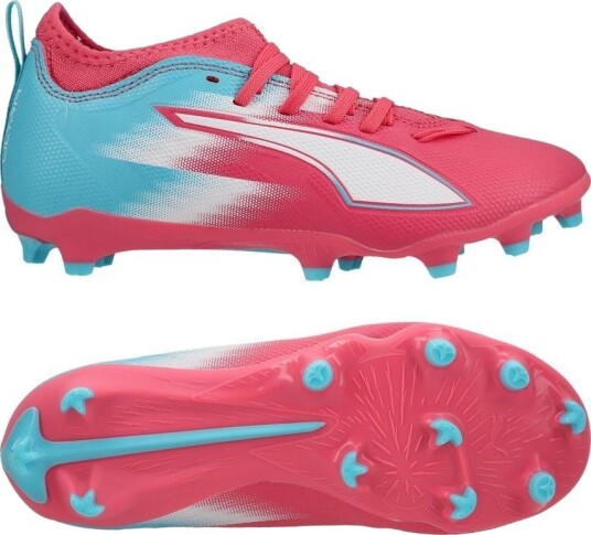 PUMA Ultra 6 Match FG/AG Re charge   Hero Blå/Sunset Pink/Garnet Rose Barn størrelse 38