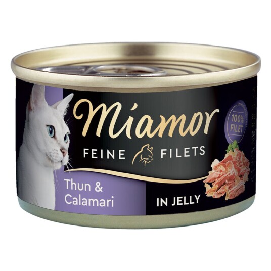 Miamor Fine Fileter 1 X 100 G Lys Tunfisk & Calamari I Gelé