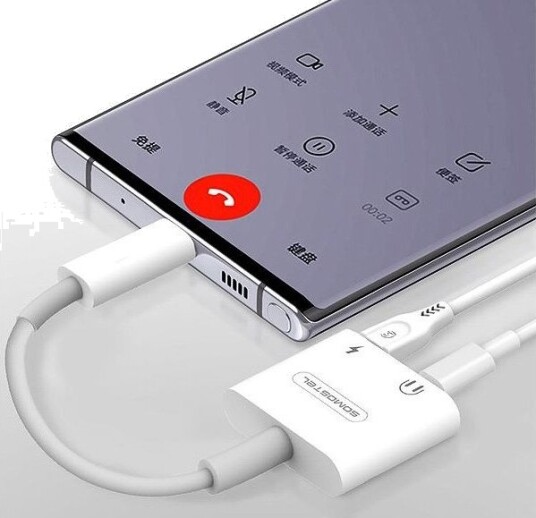 Somostel Sms-Bz06 Usb-C Til 3,5 Mm Jack + Usb-C Hvit (28857)