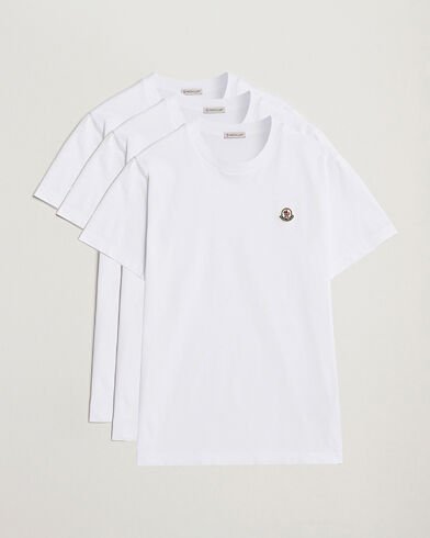 Moncler 3-Pack Logo T-Shirt White Moncler 3-Pack Logo T-Shirt White