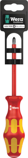 Wera 162 VDE Sporskrutrekker 205 mm Rød med Lasertip for Sikker Bruk