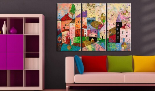 Tavle Picturesque Small Town 90X60 Artgeist sp. z o. o.