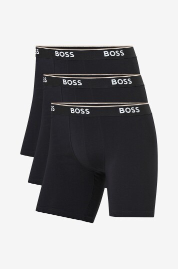 BOSS   Boksershorts BoxerBrLong Power 3 pakning   Svart