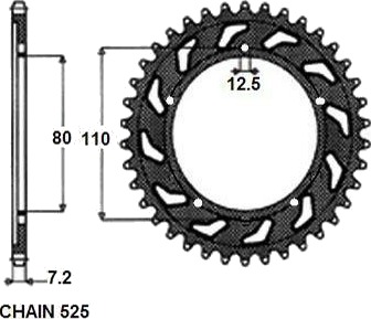 SUNSTAR 1-4335-46 Kjedehjul SUNSTAR 1-4335-46 Kjedehjul