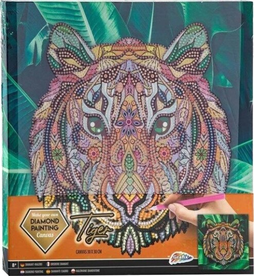 Grafix Canvas Diamond Painting Tiger 30x30cm Grafix Canvas Diamond Painting Tiger 30x30cm