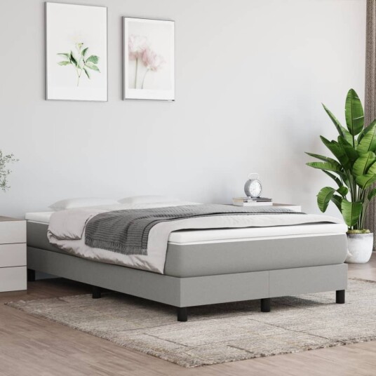 vidaXL Pocket Spring Sengmadrass Medium Lett Grå 120x200x20 cm Stoff vidaXL Pocket Spring Sengmadrass Medium Lett Grå 120x200x20 cm Stoff