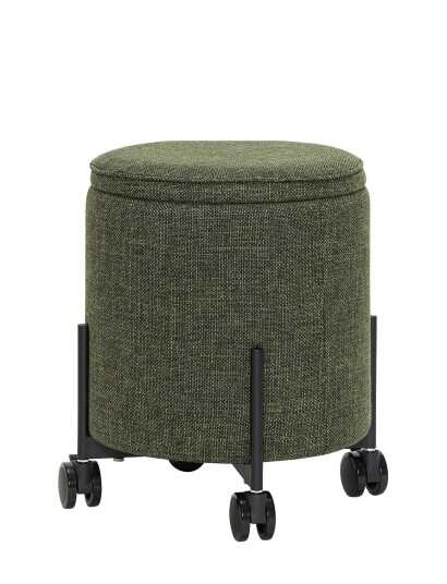 Hübsch Contain Puf - Green - Ø 42 cm