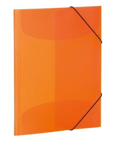 HERMA Elasticated folder A4 PP translucent orange