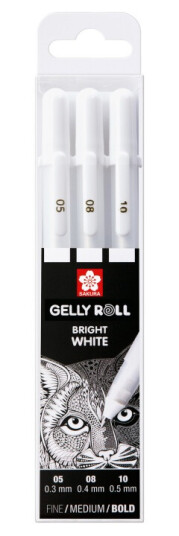 Sakura Gelly Roll Basic White 3-pakke