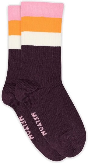 Melton Wide Stripes Socks BEGONIA PINK 27/30