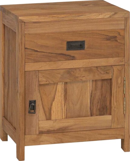 vidaXL Nattbord massiv teak 40x30x50 cm