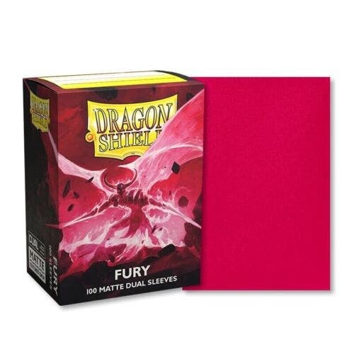 Fury Matte Dual Dragon Shield Sleeves (100) - Kortspill fra Outland