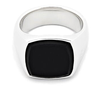 Tom Wood Jewellery The Cushion Black Onyx Ring Sort  male 58