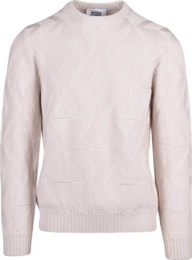 Alpha Studio Herre Strikkevarer Beige L, Alpha Studio Herre Strikkevarer Beige L,