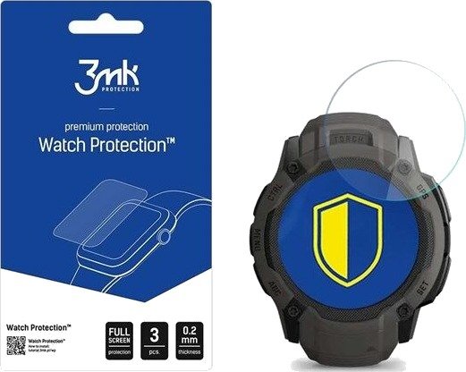 3mk Watch Protection v. FlexibleGlass hybrid glass on Garmin Instinct 2X