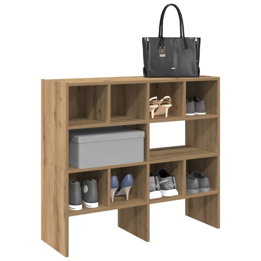 Skostativer 2 stk stablebar artisan eik 89,5x30x40 cm 8721158577351 Skostativer 2 stk stablebar artisan eik 89,5x30x40 cm 8721158577351