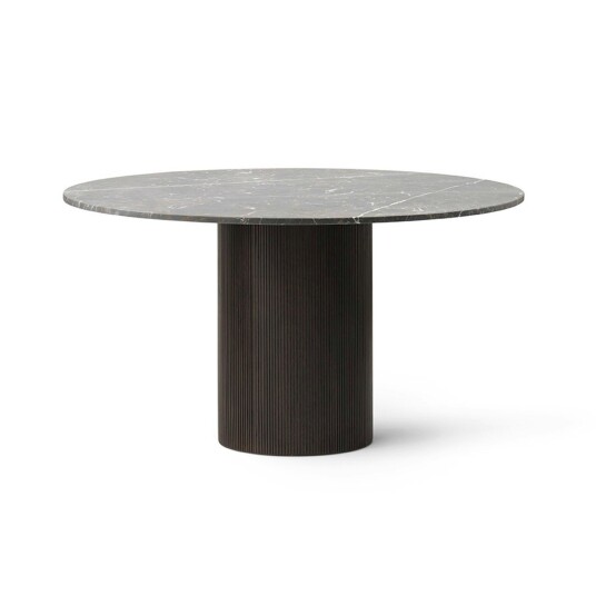 Vipp 494 Cabin Bord Ø130 cm Grå Marmor / Mørk Eik