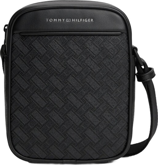 Tommy Hilfiger Th Modern Monogram Mini Reporter BLACK One Size Tommy Hilfiger Th Modern Monogram Mini Reporter BLACK One Size