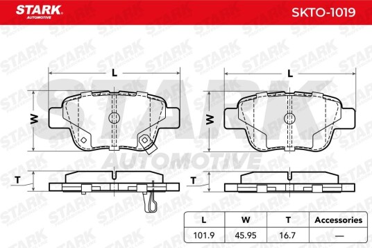 Bremseklosser STARK SKTO 1019