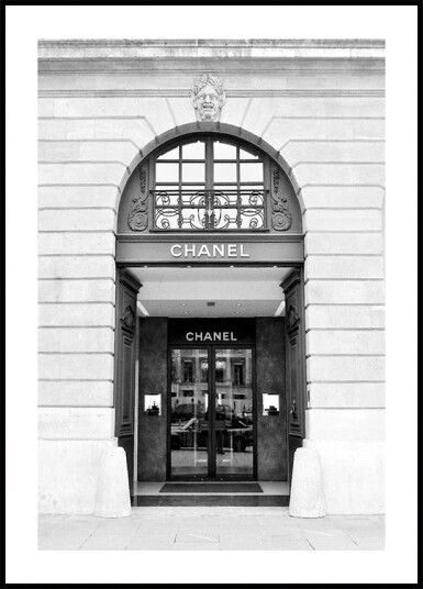 Chanel Boutique Black and White Plakat Plakat / 50x70cm