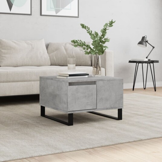 Salongbord betonggrå 55x55x36,5 cm konstruert tre