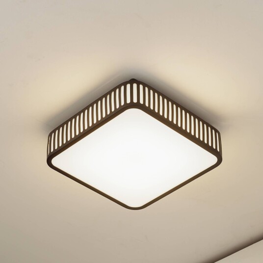 Lindby LED utendørs taklampe Lurinda 26 cm svart IP44