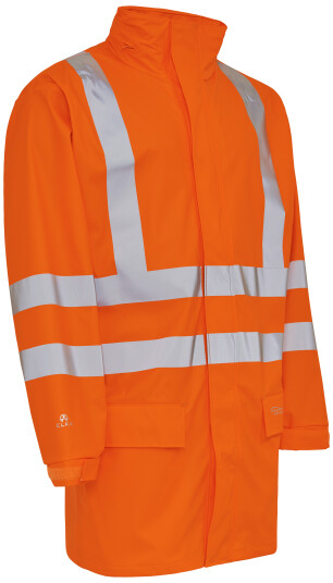 Elka Synlighetsjakke Lang med Refleks 026301r Oransje Str. L