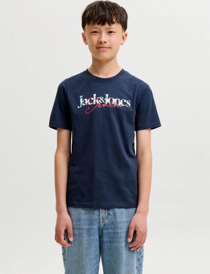 Jack & Jones Jjtom Tee Ss Crew Neck Sn Jnr Navy 164