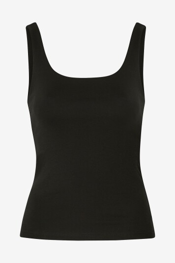 Bread & BoxerSinglet Tank Scoop Back   Svart