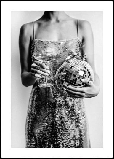 Celebration Elegance in Black & White Plakat Plakat / 50x70cm