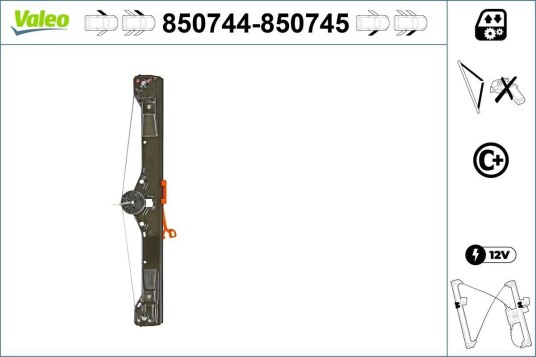 Vindusheis VALEO 850744 Vindusheis VALEO 850744