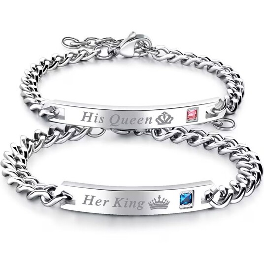 Pæresmykker - Pararmbånd - Her King / His Queen Pæresmykker - Pararmbånd - Her King / His Queen