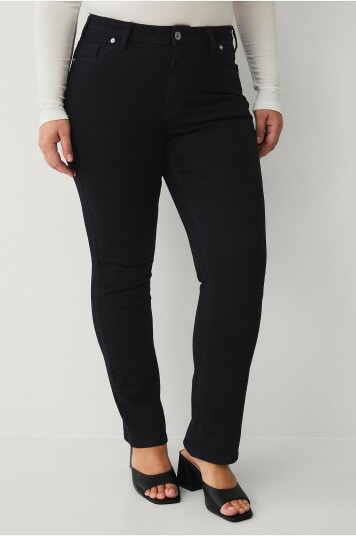 Ellos Plus Collection Jeans Straight Svart